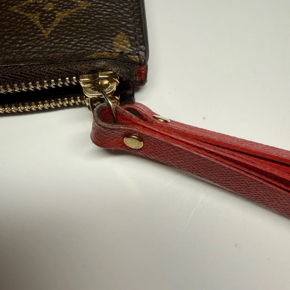 Louis Vuitton Monogram Portefeuille Adele Long Wallet with Red Interior